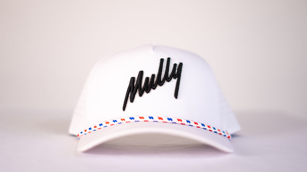 White "Mully" rope Snapback