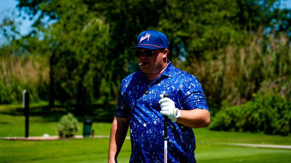 Navy Blue Splatter Polo